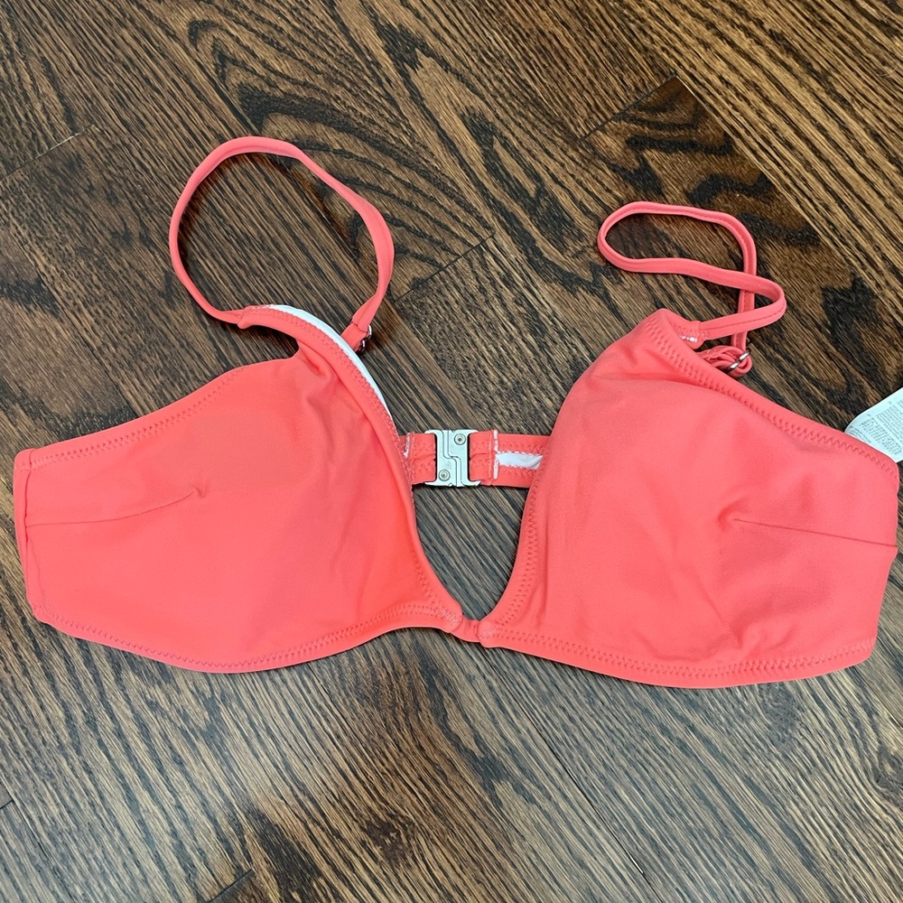NEVER WORN! Brand new - Pink And Leafy Triangle High Waisted Bikini